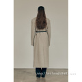 Custom Women Minimalism Pure Color Long Trench Coat